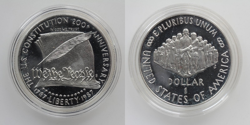 USA 1 Dollar 1987 Silber 900