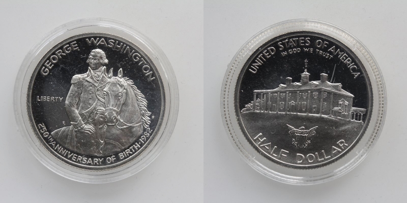 USA Half Dollar 1982 George Washington Silber
