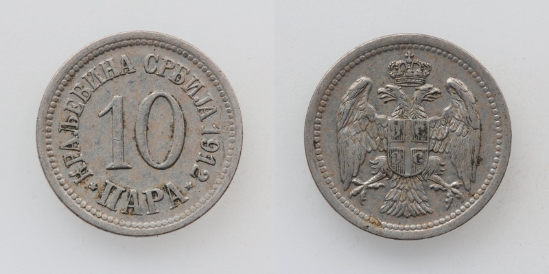 Serbien 10 Para 1912