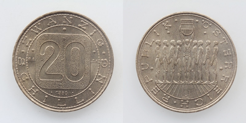Österreich 20 Schilling 1980
