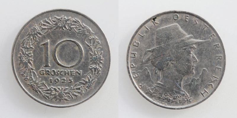 Österreich 1. Republik 10 Groschen 1925