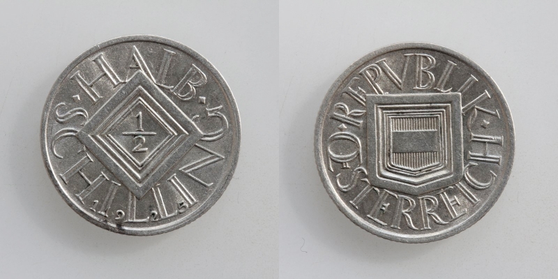 Österreich 1. Republik 1/2 Schilling 1925 Silber