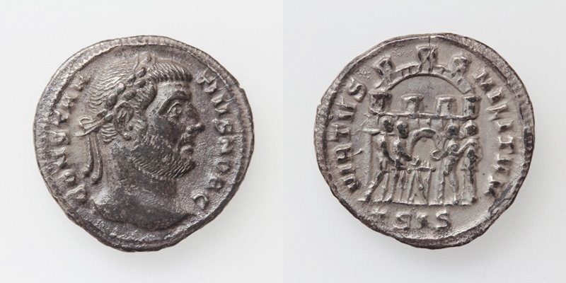Constantius I. (305-306) Argentus Siscia RRR!