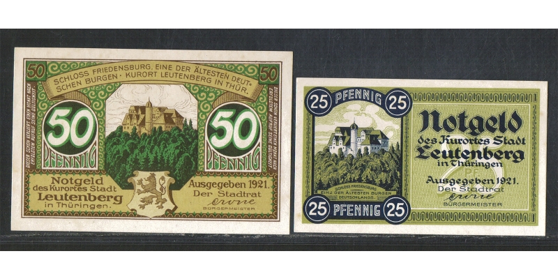 Thüringen Notgeld Leutenberg 1921