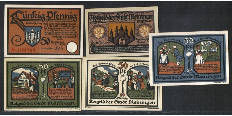 Thüringen Notgeld Meiningen 1921