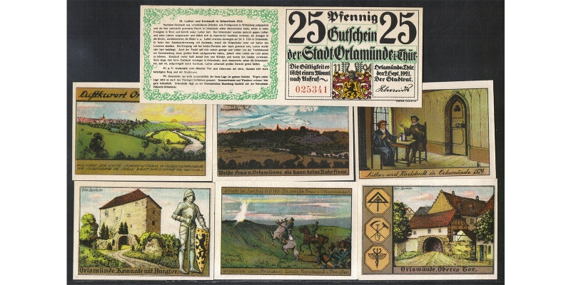 Thüringen Notgeld Stadt Orlamünde 1921