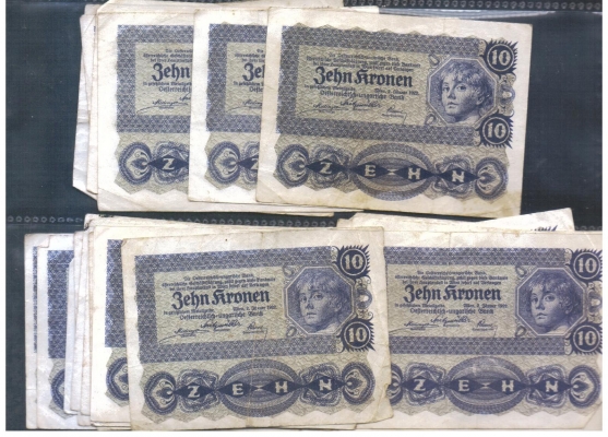 Österreich-Ungarn 10 Kronen 1922 27 Stück