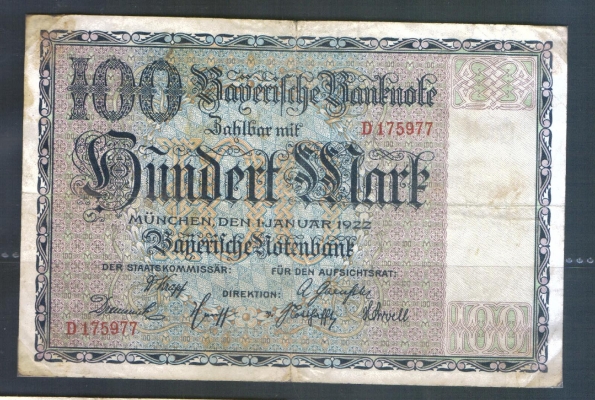Bayern 100 Mark 1922