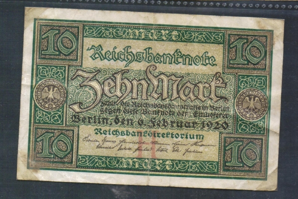 Deutsches Reich 10 Mark 1920