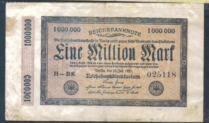 Deutsches Reich 1 Million Mark 1923