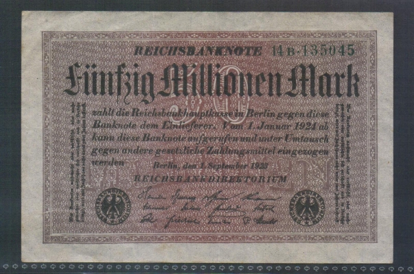 Deutsches Reich 50 Millionen Mark 1923