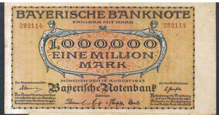 Bayern 1 Million Mark 1923