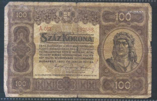 Ungarn 100 Korona/Kronen 1920 Budapest