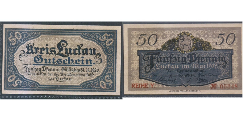 Brandenburg Kreis Luckau 50 Pfennig 1917