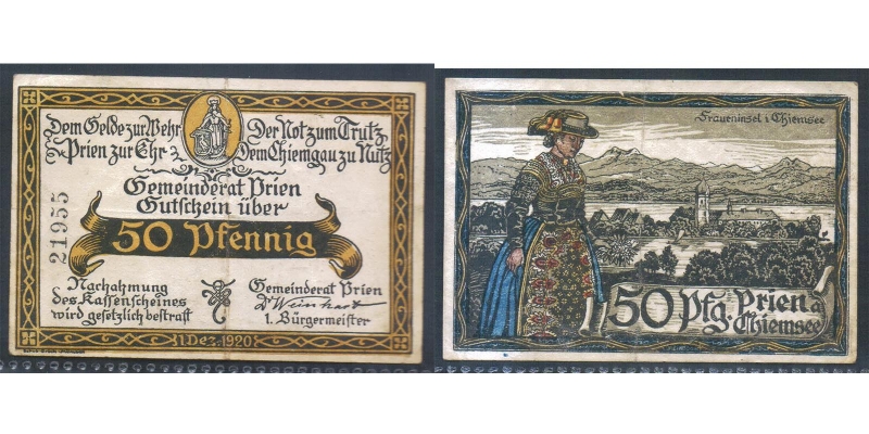 Bayern Prien 50 Pfennig 1920