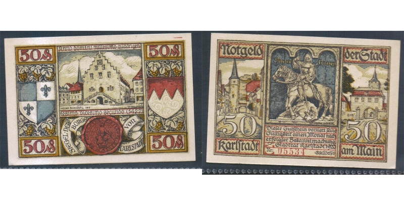 Bayern Karlstadt 50 Pfennig 1920
