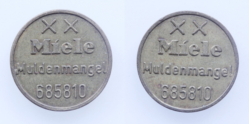 Deutschland Wertmarke Miele Muldenmangel