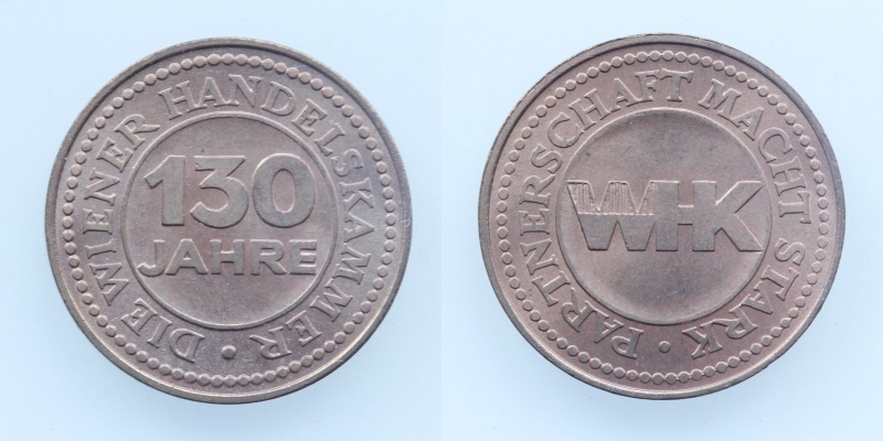 Jeton 150 Jahre die Wiener Handelskamer WHK