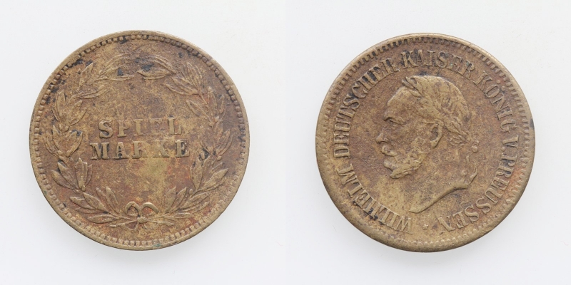 Spielmarke Wilhelm Deutscher Kaiser König von Preussen