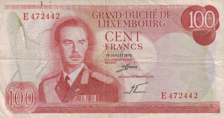 Luxemburg 100 Francs 1970
