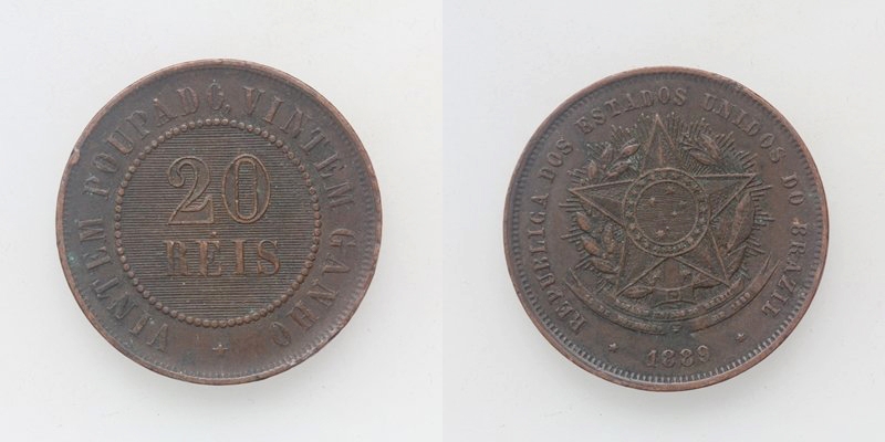 Brazilien 20 Reis 1889
