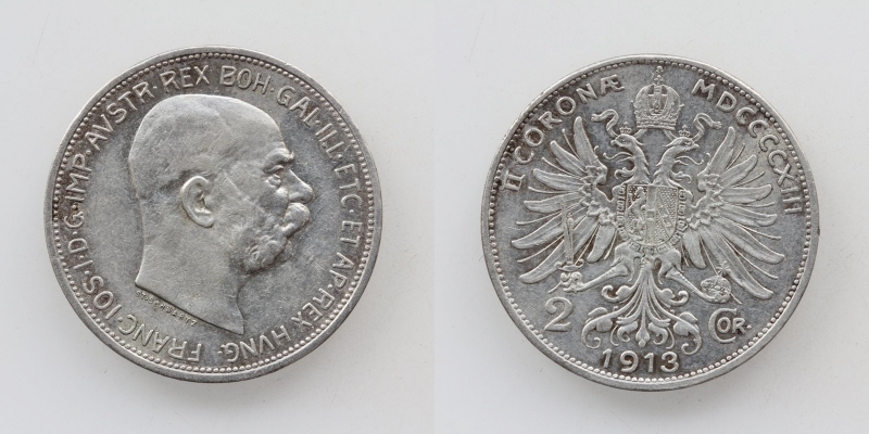 Österreich/Ungarn Franz Joseph I. 2 Kronen 1913