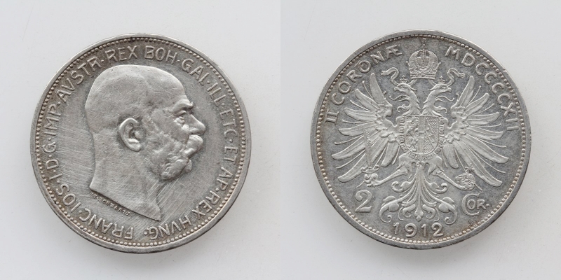 Österreich/Ungarn Franz Joseph I. 2 Kronen 1912