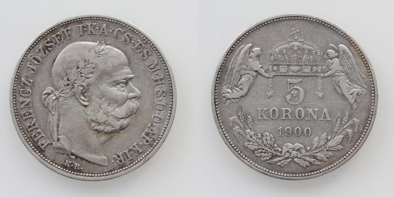 Österreich-Ungarn Franz Joseph I. 5 Korona 1900 KB