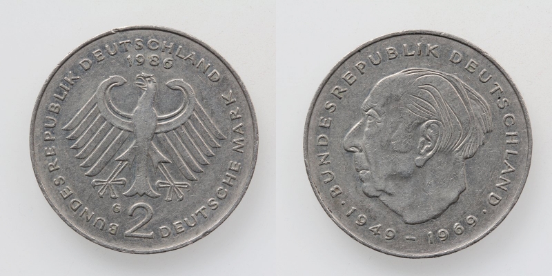 Deutschland 2 Mark 1986 G