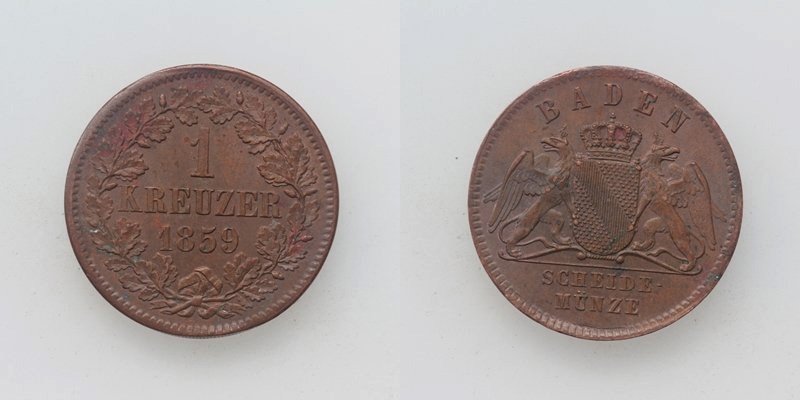 Baden Friedrich I. 1 Kreuzer 1859