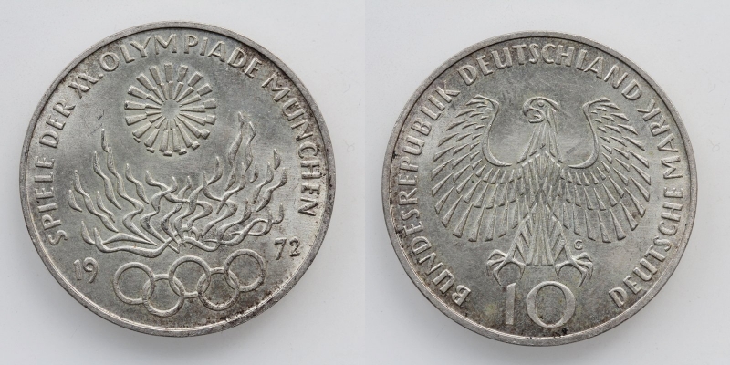 Deutschland 10 Mark 1972 G Olympische Spiele München