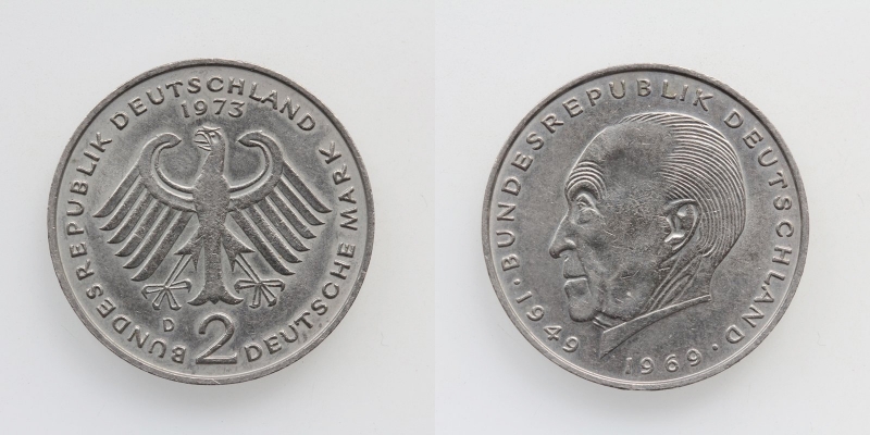 Deutschland 2 Mark 1973 D