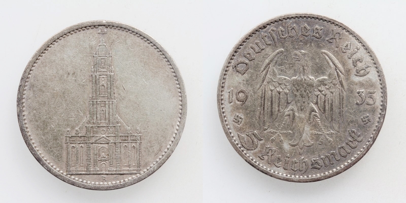 Deutsches Reich 5 Reichsmark 1935 A Garnisonskirche