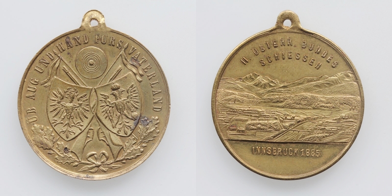 Franz Joseph I. AE-Medaille 1885 Bundesschiessen Innsbruck