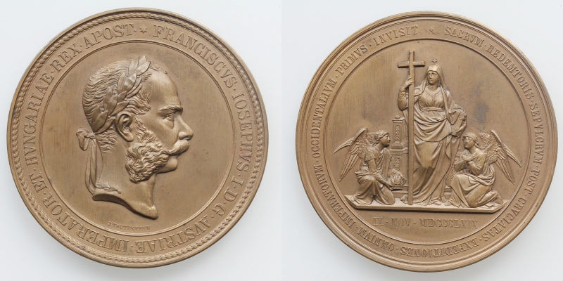 Franz Joseph I. Bronze-Medaille 1869 v. J. Tautenhayn RR!