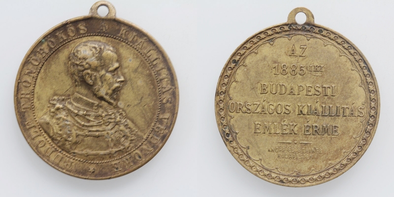 Kronprinz Rudolf AE-Medaille 1885 Besuch in Budapest