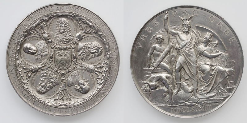 Franz Joseph I. vernickelte AE-Medaille 1883 v. Scharff/Tautenhayn R!