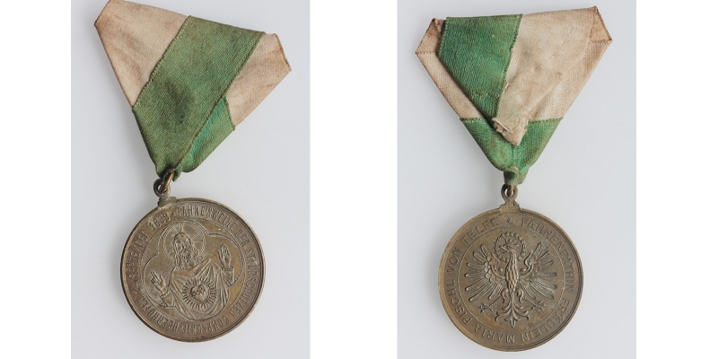 Schützenmedaille Oberhofen im Inntal 1899 Original Band