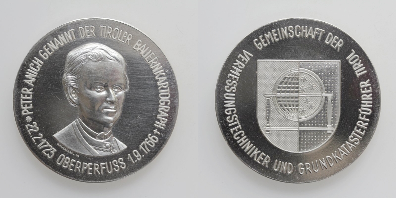 Tirol AG-Medaille Peter Anich Oberperfuss o.J. (1976)