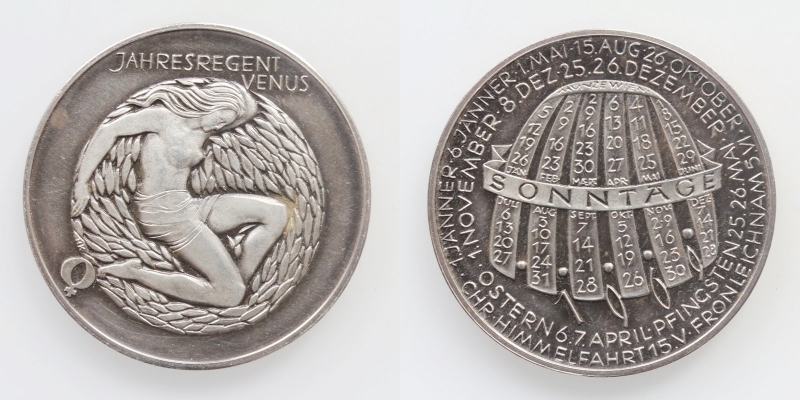 Österreich Kalendermedaille 1969 Silber Venus