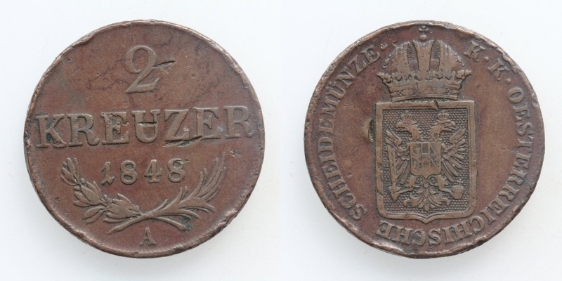 Ferdinand I. 2 Kreuzer 1848 A Wien
