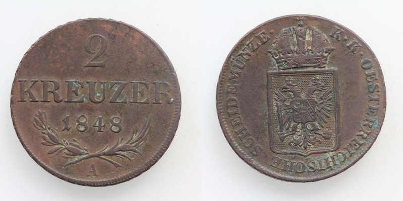 Ferdinand I. 2 Kreuzer 1848 A Wien
