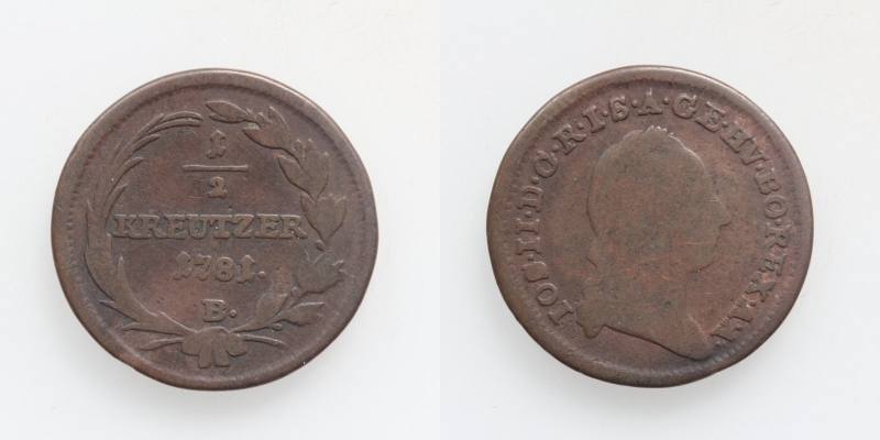 Joseph II. 1/2 Kreuzer 1781 B Kremnitz