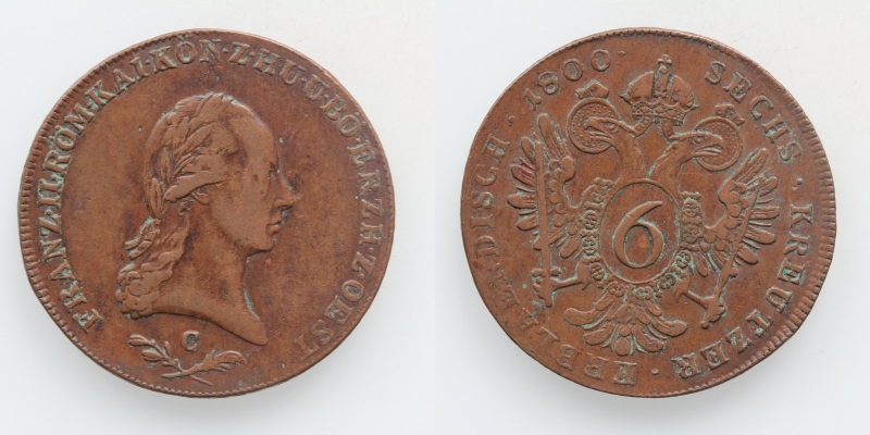 Franz II.(I.) 6 Kreuzer 1800 C Prag