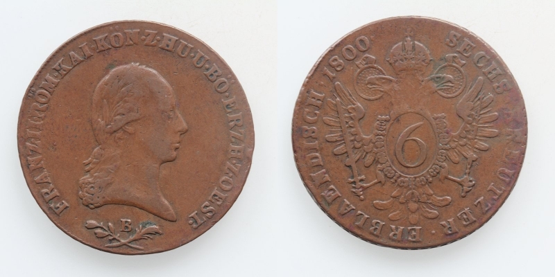 Franz II.(I.) 6 Kreuzer 1800 B Kremnitz