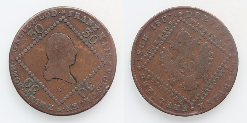 Franz II.(I.) 30 Kreuzer 1807 S Schmöllnitz