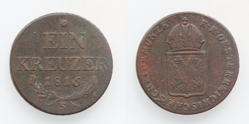 Franz II.(I.) 1 Kreuzer 1816 S Schmöllnitz