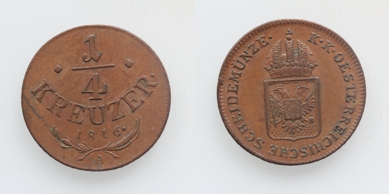 Franz II.(I.) 1/4 Kreuzer 1816 A Wien