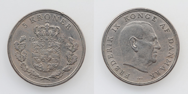 Dänemark Frederick IX. 5 Kroner 1962