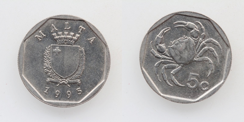 Malta 5 Cents 1995